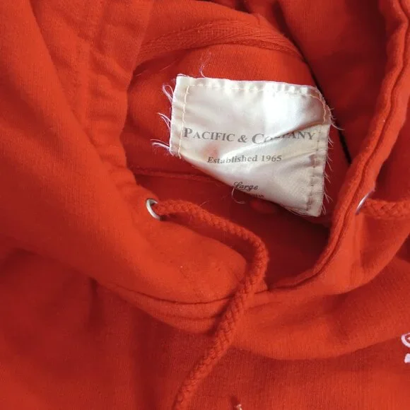 Retro Pacific & Co Surf Shop Red Pullover Hoodie Unisex Large - Picture 3 of 14